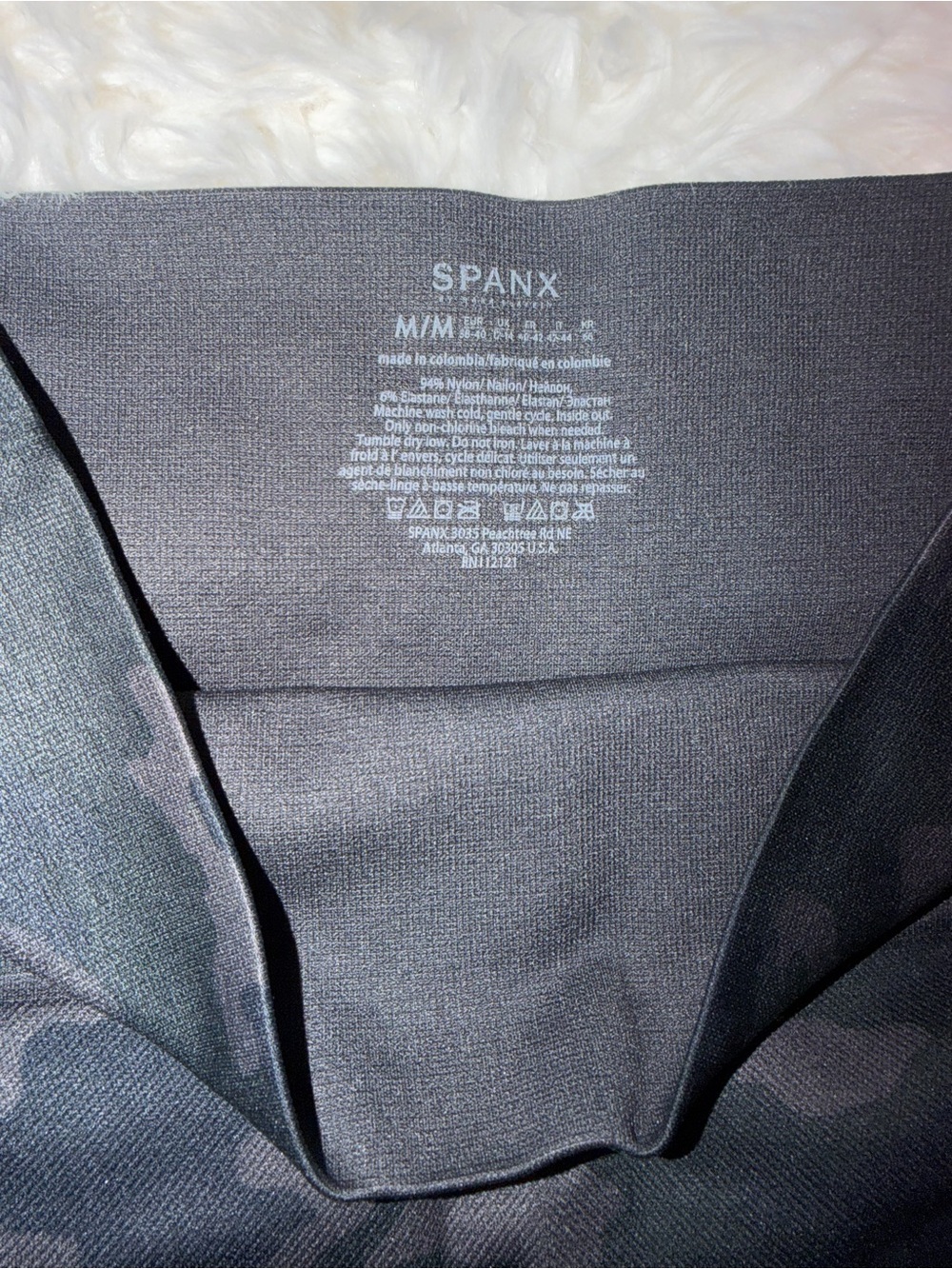 SPANX Black Camo High-Rise Leggings - Picture 3 of 3